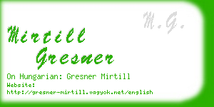 mirtill gresner business card
